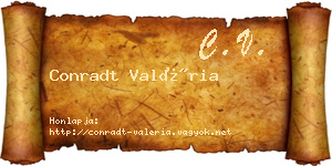 Conradt Valéria névjegykártya